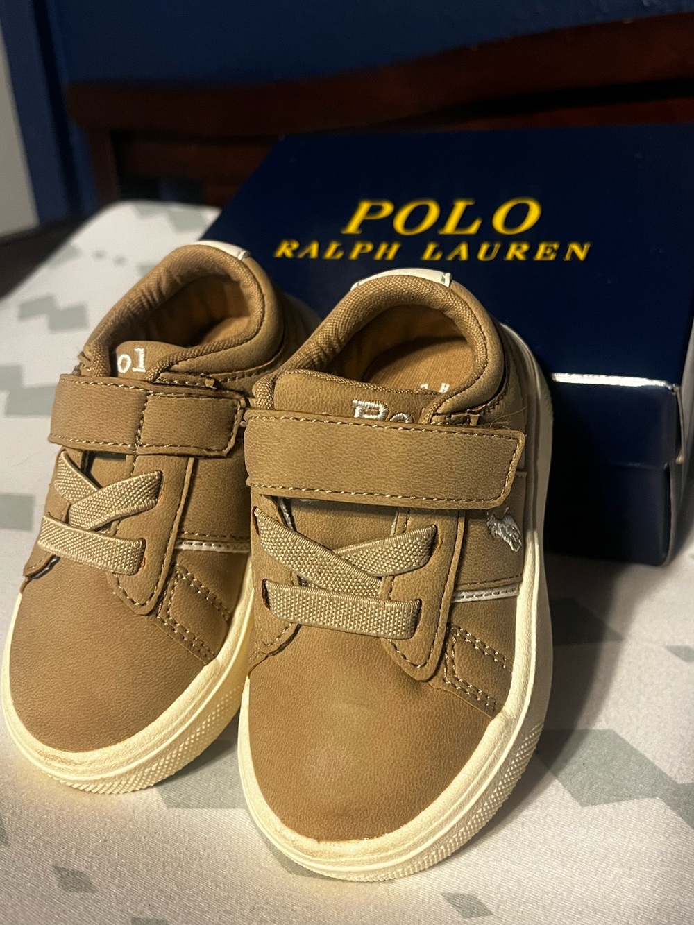 Polo by Ralph Lauren Todder Tan Velcro Sneakers